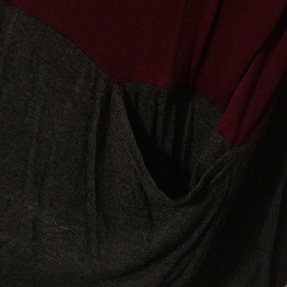 Grey and Maroon Tunic with pockets! - Picture 2 of 3